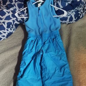 One piece snow overalls all blue